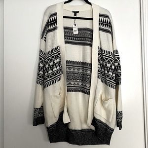 Express print cardigan